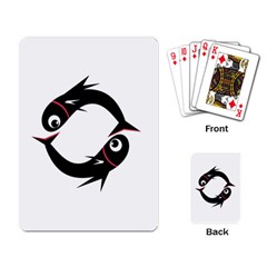 Black Fishes Playing Card