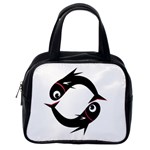 Black fishes Classic Handbags (One Side) Front