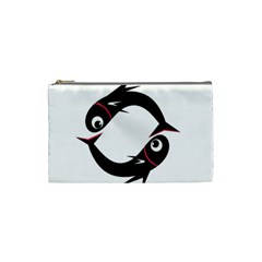 Black Fishes Cosmetic Bag (small) 