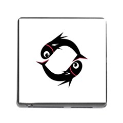 Black Fishes Memory Card Reader (square) by Valentinaart