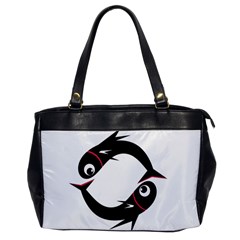 Black Fishes Office Handbags by Valentinaart