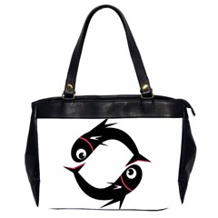 Black Fishes Office Handbags (2 Sides) 