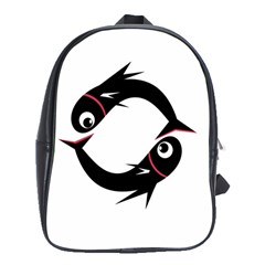 Black Fishes School Bags (xl) 