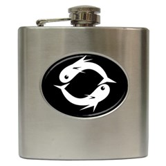 White Fishes Hip Flask (6 Oz)