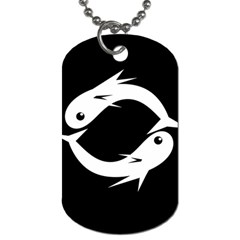 White Fishes Dog Tag (two Sides)