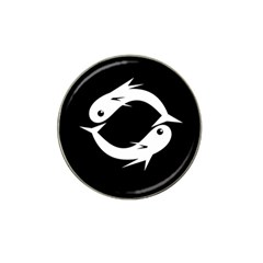 White Fishes Hat Clip Ball Marker (4 Pack)