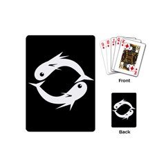 White Fishes Playing Cards (mini) 