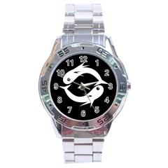 White Fishes Stainless Steel Analogue Watch by Valentinaart