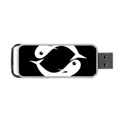 White Fishes Portable Usb Flash (one Side)