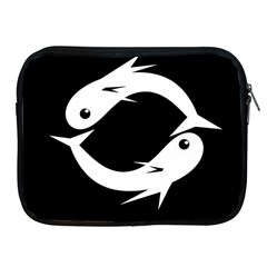 White Fishes Apple Ipad 2/3/4 Zipper Cases