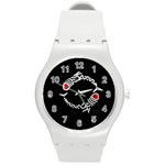 Abstract fishes Round Plastic Sport Watch (M) Front