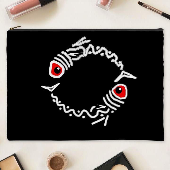 Abstract fishes Cosmetic Bag (XXXL) 