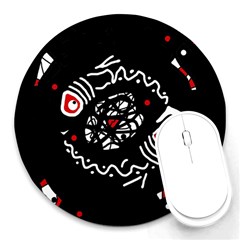 Abstract Fishes Round Mousepads by Valentinaart