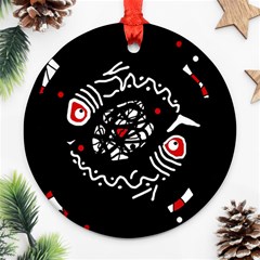 Abstract Fishes Ornament (round) 