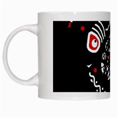 Abstract Fishes White Mugs