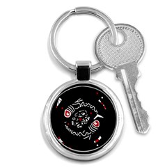 Abstract Fishes Key Chains (round) 