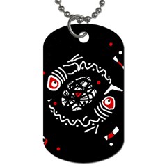 Abstract Fishes Dog Tag (two Sides)