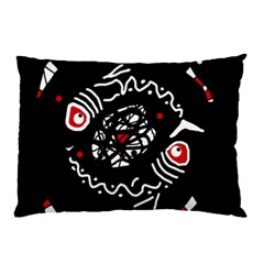 Abstract Fishes Pillow Case by Valentinaart