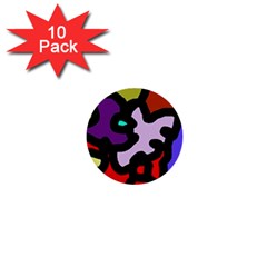 Colorful Abstraction By Moma 1  Mini Buttons (10 Pack) 