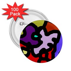 Colorful Abstraction By Moma 2 25  Buttons (100 Pack) 