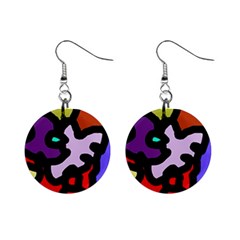 Colorful Abstraction By Moma Mini Button Earrings