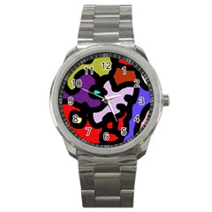 Colorful Abstraction By Moma Sport Metal Watch