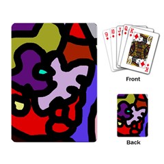 Colorful Abstraction By Moma Playing Card by Valentinaart