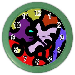 Colorful Abstraction By Moma Color Wall Clocks