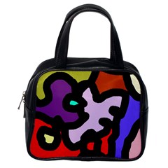 Colorful Abstraction By Moma Classic Handbags (one Side)