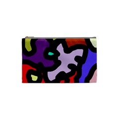 Colorful Abstraction By Moma Cosmetic Bag (small)  by Valentinaart