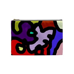 Colorful Abstraction By Moma Cosmetic Bag (medium)  by Valentinaart