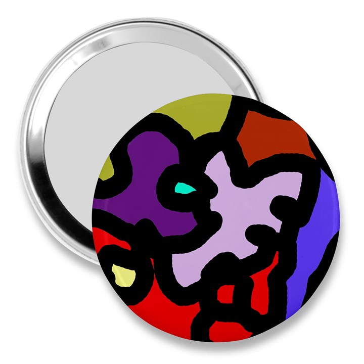 Colorful abstraction by Moma 3  Handbag Mirrors