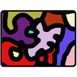 Colorful abstraction by Moma Double Sided Fleece Blanket (Large)  80 x60  Blanket Back