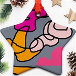 Colorful abstract design by Moma Ornament (Star)  Front