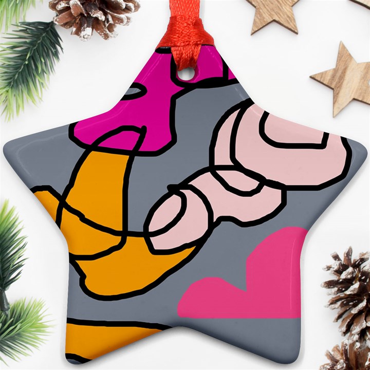 Colorful abstract design by Moma Ornament (Star) 