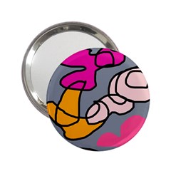 Colorful Abstract Design By Moma 2 25  Handbag Mirrors