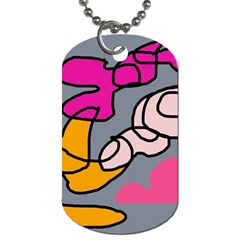 Colorful Abstract Design By Moma Dog Tag (two Sides) by Valentinaart