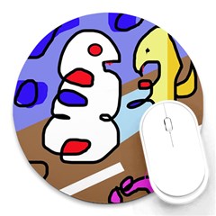 Abstract Comic Round Mousepads