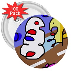 Abstract Comic 3  Buttons (100 Pack)  by Valentinaart