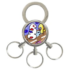 Abstract Comic 3-ring Key Chains