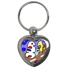 Abstract Comic Key Chains (heart) 