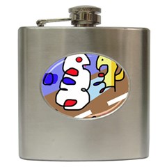 Abstract Comic Hip Flask (6 Oz)