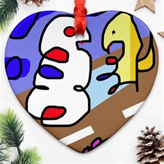 Abstract Comic Heart Ornament (2 Sides)