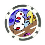 Abstract comic Poker Chip Card Guards Front