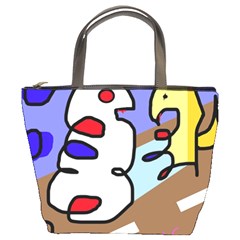 Abstract Comic Bucket Bags