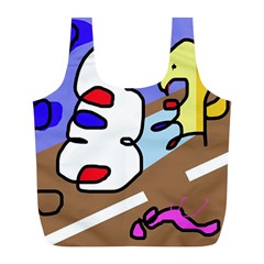 Abstract Comic Full Print Recycle Bags (l) 