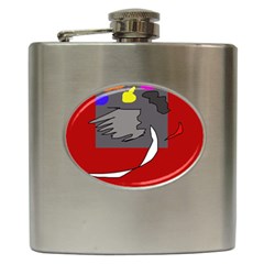 Red Abstraction By Moma Hip Flask (6 Oz)