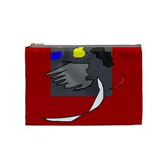 Red Abstraction By Moma Cosmetic Bag (medium)  by Valentinaart