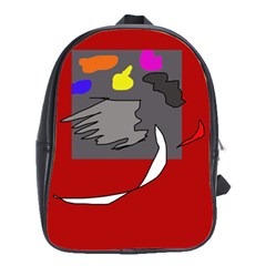 Red Abstraction By Moma School Bags(large) 