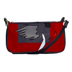 Red Abstraction By Moma Shoulder Clutch Bags